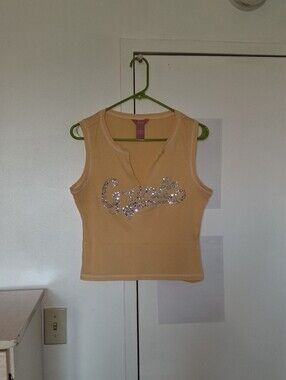 G-Unit 50/Cent Yellow Rhinestones Tank Top SzM